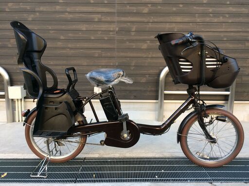 地域限定　パナソニック　ギュットミニ　三人乗り　子供乗せ　新基準　13,2AH　茶　キッスミニ　アンジェリーノ　神戸市　電動自転車