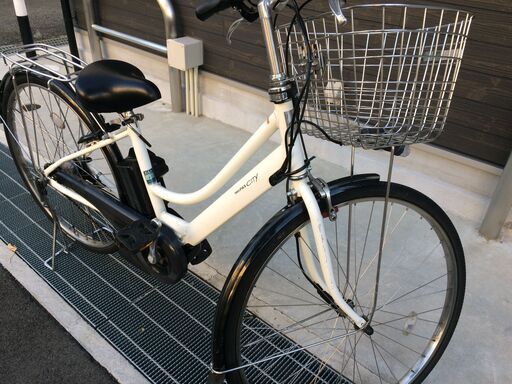 地域限定送料無料　ヤマハ　パス　シティ　内装5段変速　27インチ　白　ビビシティ　アシスタ　神戸市　電動自転車