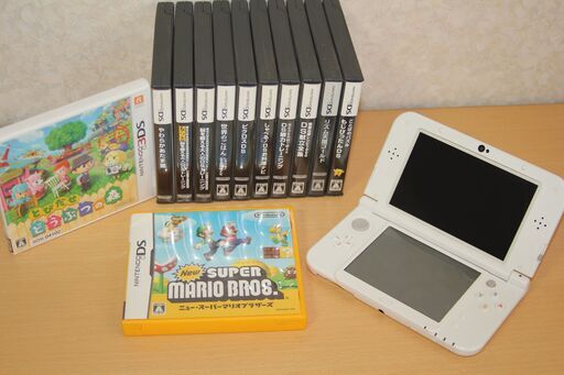 new 3DS LL パールホワイト +ソフト12本