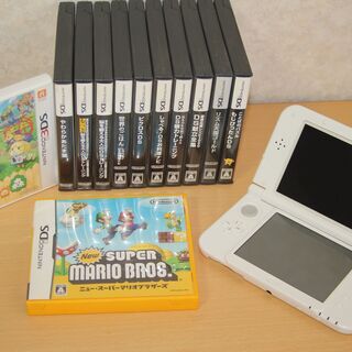 new 3DS LL パールホワイト +ソフト12本