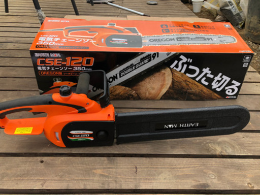 電気チェーンソー　OREGON製　350mm CSE-120 1回のみ使用