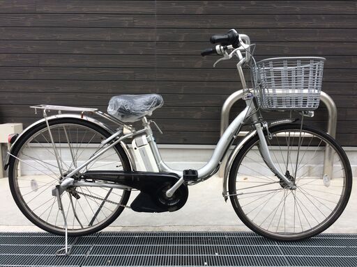地域限定　ブリヂストン　アシスタ　新基準　子供乗せ　8,9AH　シルバー　ナチュラ　ビビ　神戸市　電動自転車