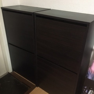 IKEA シューズボックス　２個セット　靴箱の画像