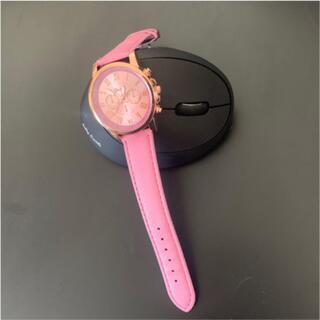【新品】腕時計 クロノグラフ レディース 淡いピンクの画像