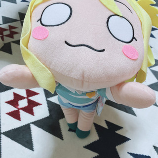 【新品】ラブライブ！サンシャイン‼︎メガジャンボ寝そべりぬいぐるみ"小原鞠莉-ボーダーシャツ"の画像