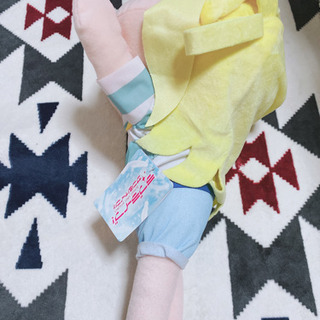 【新品】ラブライブ！サンシャイン‼︎メガジャンボ寝そべりぬいぐるみ"小原鞠莉-ボーダーシャツ"の画像