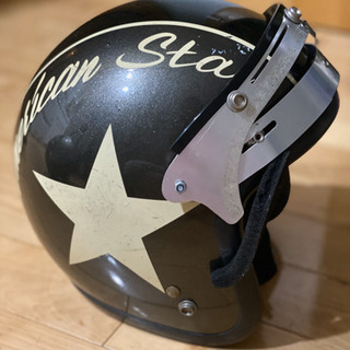 バイク フルフェイスヘルメット ブラック アメリカンスターの画像