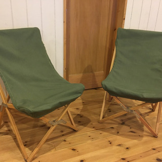 Dulton(ダルトン)Wooden beach chair Olive 2脚