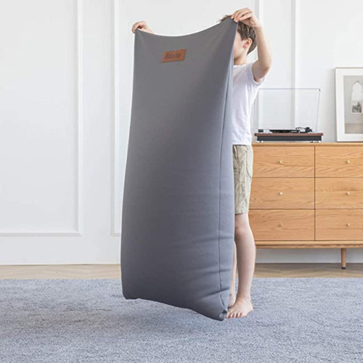 ビーズソファー ビーズクッション 人をダメにするソファ (130*70CM, ダークグレー)