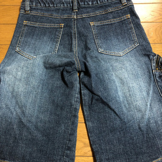 160cm デニムハーフパンツ　お、の画像