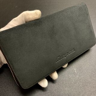 新品 スナップオン Snap-on Snapon アルカンターラ ラウンド 長財布 ブラック 黒の画像