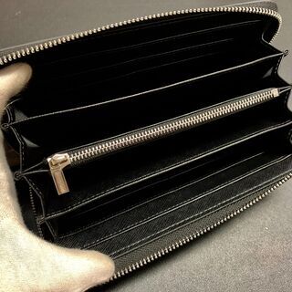 新品 スナップオン Snap-on Snapon アルカンターラ ラウンド 長財布 ブラック 黒の画像