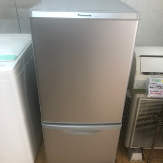 【リサイクルショップ八光　田上店　安心の3か月保証　旧鹿児島市内配達・設置無料】Panasonic 2ドア冷蔵庫 138L シルバー NR-B147W-S
