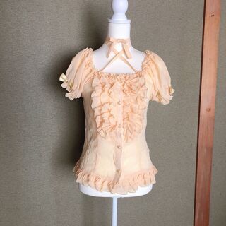 【取引済】【美品】フリルシースルーブラウス