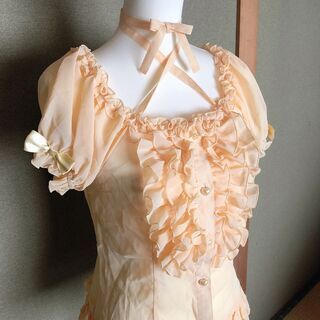 【取引済】【美品】フリルシースルーブラウスの画像