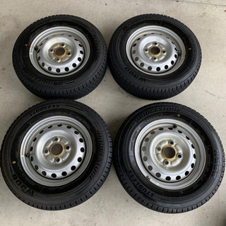 ブリジストン　w300 スタッドレス　145R12 ダイハツ純正鉄ホイール
