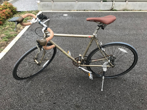 ブルーノドロップハンドルロードバイク風クロモリフレーム