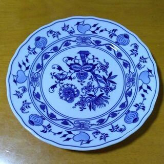 ボヘミア陶器　ブルーオニオン プレート