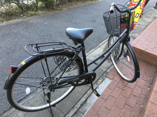 極美品 使用期間約1週間のみ! 27インチ自転車 黒 新古車同様