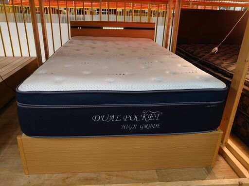 【店舗同時販売中】ニトリ　引き出し付きセミダブルベッド　HGデュアルポケットシルキー【店頭ご来店購入限定】