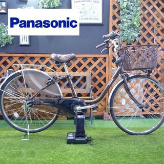 電動自転車 パナソニック 新基準 26インチ ビビDX 大容量バッテリー12Ah 充電器付き 2016年 中古 コロナ対策 通勤 通学 Panasonic ● 