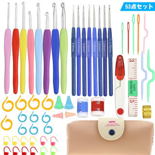 【新品】かぎ針セット 16本編み針 レース針 53点セット