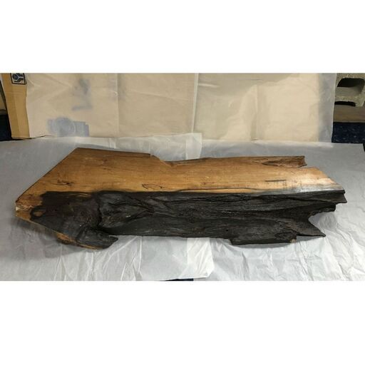 c954 黒柿 古材 板 長さ90cm 厚み8cm 古材 老木 クロガキ 台 敷板 花台 盆栽台