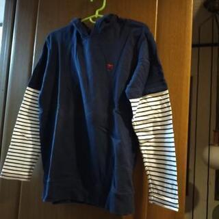 パーカー付きボーダー長袖　中古