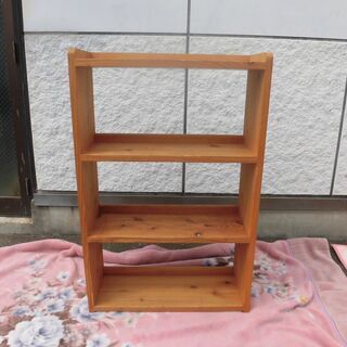 JM8521)物置棚 ブラウン×木目 幅:約70cm 高さ:約1...
