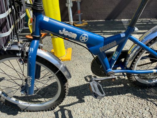 子供用自転車 JEEP ジープ ブルー子ども自転車 18インチ 幼児用自転車 前カゴ キッズバイク
