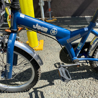 子供用自転車 JEEP ジープ ブルー子ども自転車 18インチ 幼児用自転車 前カゴ キッズバイクの画像