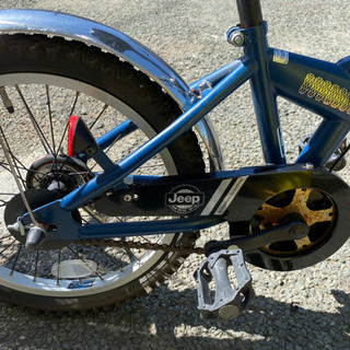 子供用自転車 JEEP ジープ ブルー子ども自転車 18インチ 幼児用自転車 前カゴ キッズバイクの画像