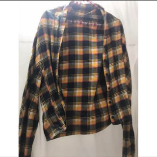 flavor チェック カーディガン