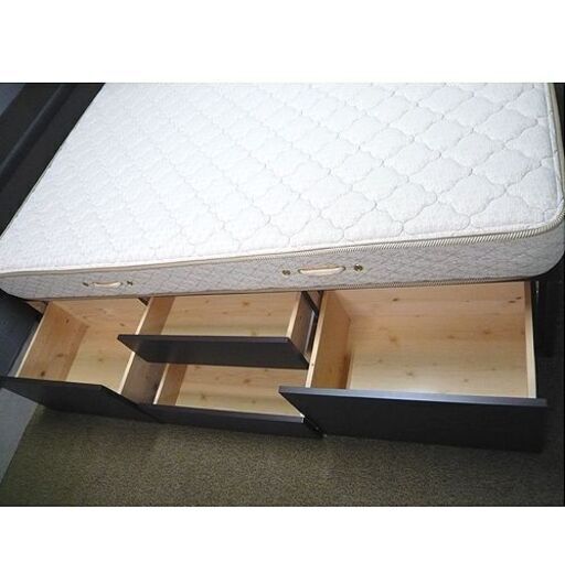 札幌 ダブルベッド 引出し付 フランスベッドホテルマットレスデラックス 受注生産品 日本製 France Bed ダブルベット 本郷通