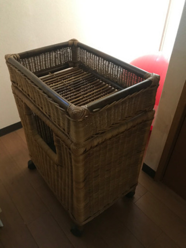 ラタン　収納　ランドリーボックス