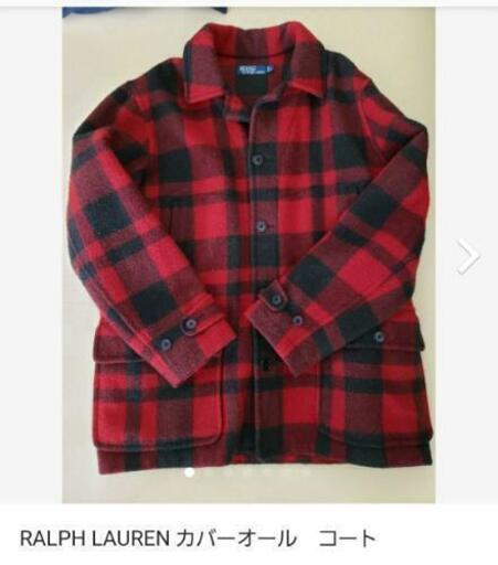ラルフローレン　赤タータンチェック　コート