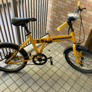 HUMMER 折りたたみ自転車 黄色　札幌近郊限定 HUMMER 折りたたみ自転車 黄色 札幌近郊限定