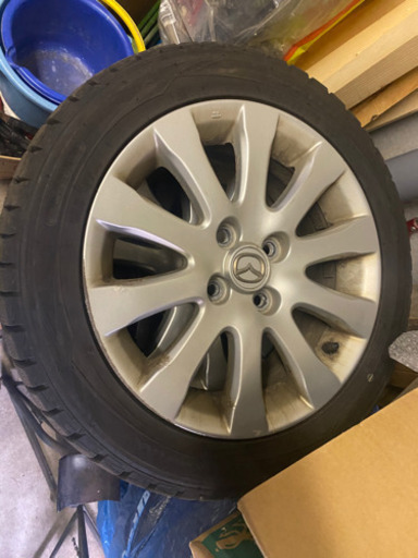バリ山！2019年製ほぼ新品？？スタッドレスタイヤ4本セット　185/55R15 マツダ純正ホイール付き