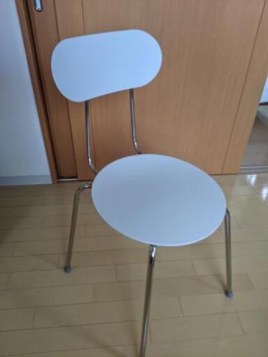 【お譲り先決定】無印良品　スチールチェア・樹脂座（ライトグレー）