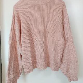 GU ケーブルスリーブハイネックセーターの画像