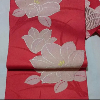 八寸名古屋帯 六通柄 花模様