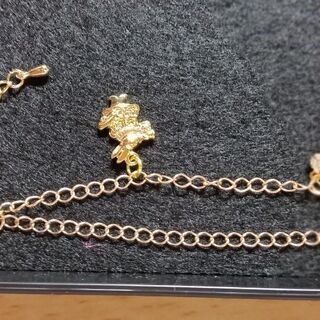 不思議の国のアリス　うさぎ＆スプーン　フォーク＆ラインストーンブレスレットの画像