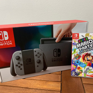 中古美品　ニンテンドーswitch グレー　マリオパーティ付き