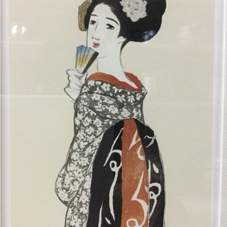 大正ロマン　竹久夢二　『鴨東舞妓』　リトグラフ版画　シリアルナンバー31/250 ¥17,380(税込)