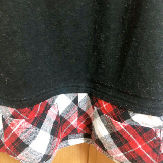 キャミソール　BACKS ブラック　赤チェックの画像