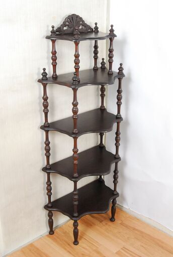 3249 アンティーク ナラ材 無垢材 飾り棚 5段 高さ140cm 幅53cm 愛知県岡崎市 直接引取可