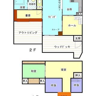 売別荘（ログハウス）　北杜市高根町清里（清里の森地内）　借地権付き　 - 北杜市