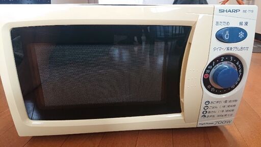 【引取/配達※】SHARP 電子レンジ 700W RE-T13-W6P(2003年製)