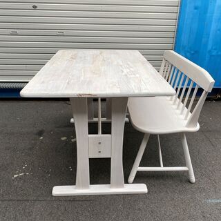 ダイニングテーブルセット ニトリ テーブル ベンチ 2点セット ...