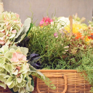 フェイクのお花篭　在庫1セットラストの画像